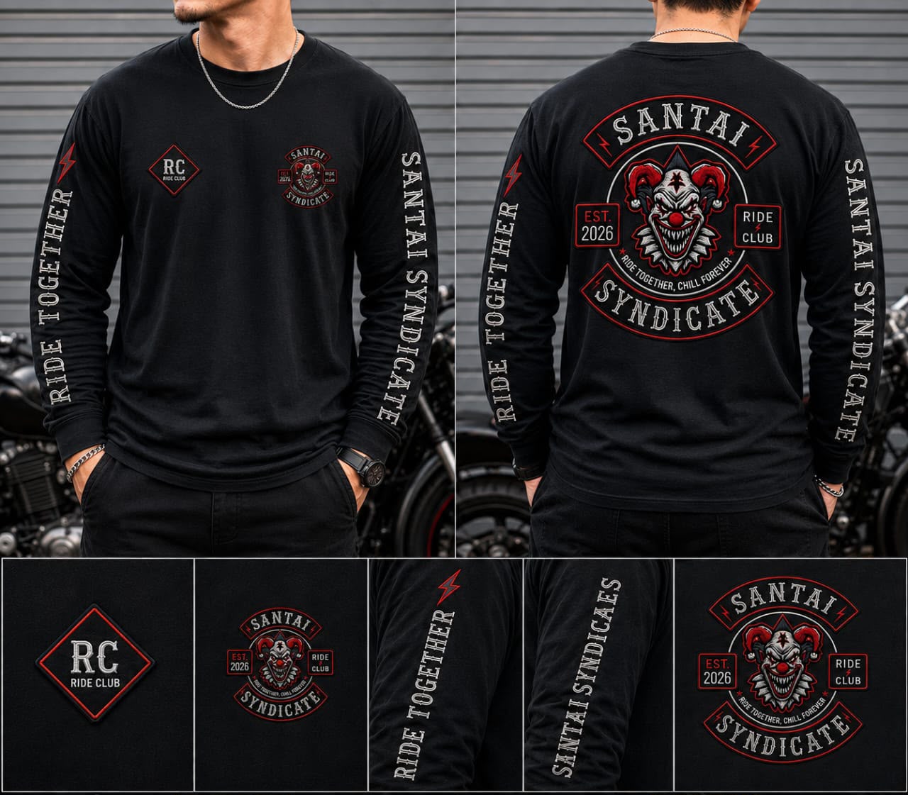 Club riding tee design concept
